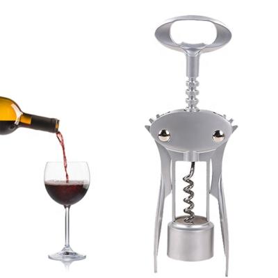 China Winged Function Viable Heavy Duty Multi Function Bottle Opener For Twisting Red Wine Bottle Openers Bar Accessories Zinc Alloy Kitchen Tools for sale