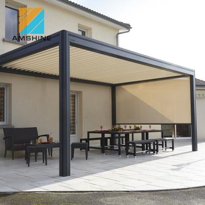 China Economic Residential Buildings Patio Umbrella Pergola Opening Roof Louvered Systems Aluminum Outdoor Garden Gazebos for sale