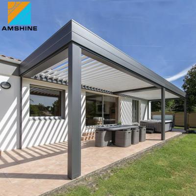 China Easily Assembled New generation bioclimatic motorized louver roof outdoor waterproof pergola aluminium outdoor for sale