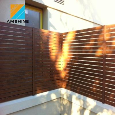 China Easily Assembled Powder Coating Aluminum Alloy Slat Panel Garden Fence for sale