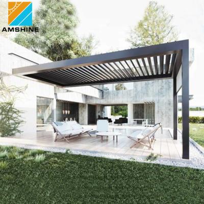 China Modern Easily Assembled Outdoor Waterproof Pergola Motorized Aluminum Canopy Roof for sale