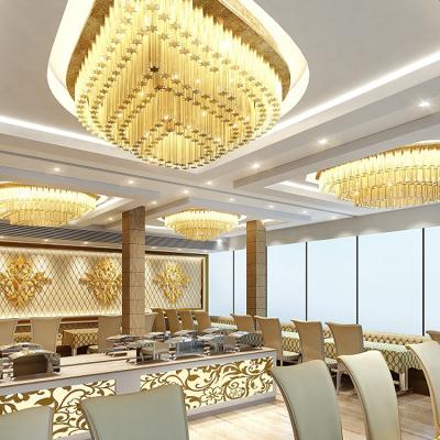 China Modern Professional Porject Indoor Decoration Banquet Hall Lobby Lighting Custom Luxury LED Chandelier for sale