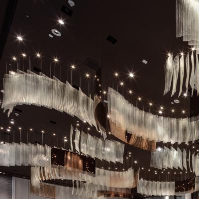 China Modern Luxury Style Indoor Decoration Hotel Lobby Hallway Restaurant Custom Project LED Chandelier for sale