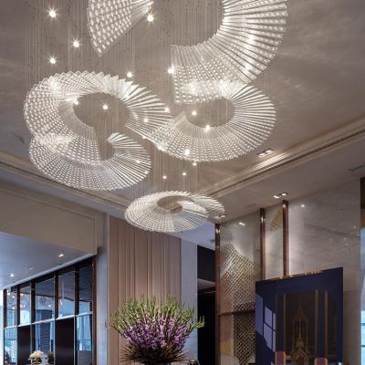 China Modern New Design Indoor Decoration Hotel Lobby Shopping Mall Chandelier Custom Large Hanging Lighting for sale