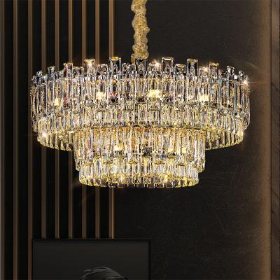 China Modern Contemporary Indoor Decoration Villa Hotel Living Room Dining Room Led Crystal Chandelier Pendant Light for sale