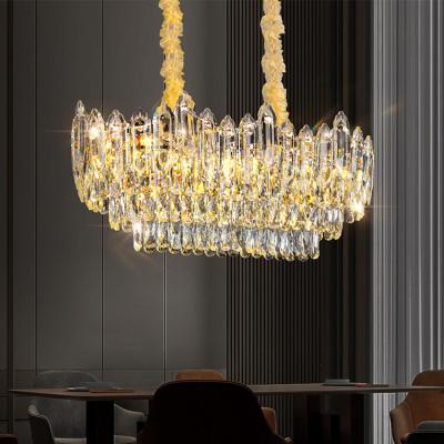 China Modern New Design Residential Decoration Restaurant Villa Hotel Led Crystal Glass Luxury Chandelier for sale