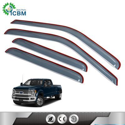 China PMMA Acrylic Auto Door Vent Window Cars Sun Shade For F250 350 450 99-15 for sale