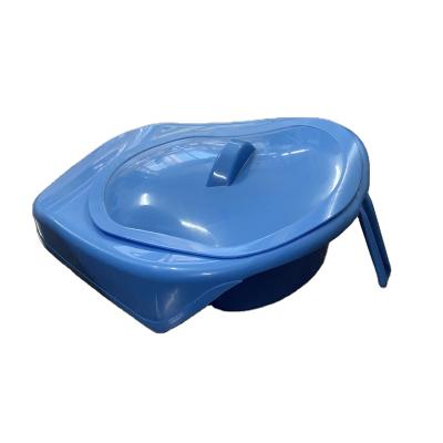 China Convenient Blue Color Plastic Medical Use Free Sample Patient Bedpan With Handle for sale