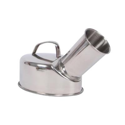 China Free Sample 304 Stainless Steel Hospital Urine Bottle Convenient Portable Bedpan For Male for sale