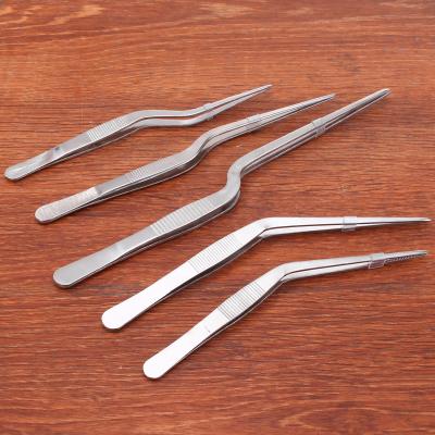 China Durable Medical Stainless Steel Bending Gun 45 Degree Tweezer Set for sale