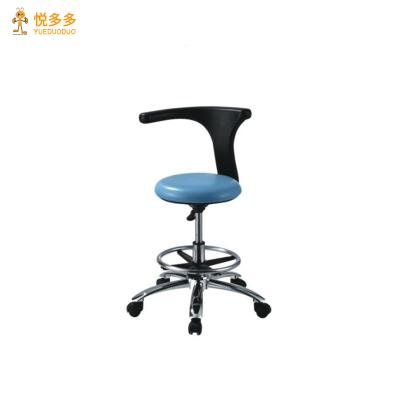 China Metal Dental Equipment Saddle Seat Sneak Black Polyurethane Seat Options Surgeon Saddle Doctor Stool for sale