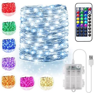 China battery operated & USB Powered US Warehouse Stock 100 LED 16 European Colors Battery Operated and USB Powered Waterproof Fairy String Lights for sale