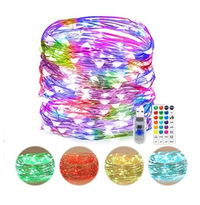 China USB Powered USB Powered 33ft Waterproof 100 LED Colors 16 Changing Holiday String Lights for Christmas Tree Wedding Party Decoration for sale