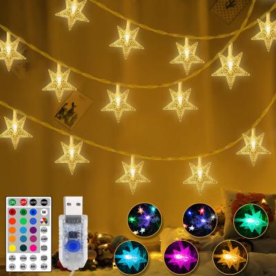 China Hot Sale 100 LED RGB String Light USB Powered Twinkle Star Fairy Light for Christmas Tree Party Indoor Bedroom Decoration for sale