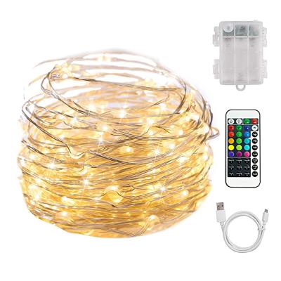 China Indoor Outdoor Decoration in Stock 40FT Multi Color 120LED Festoon Changing Lights Waterproof Outside Light USB and Battery Operated Fairy LED String Lights for sale