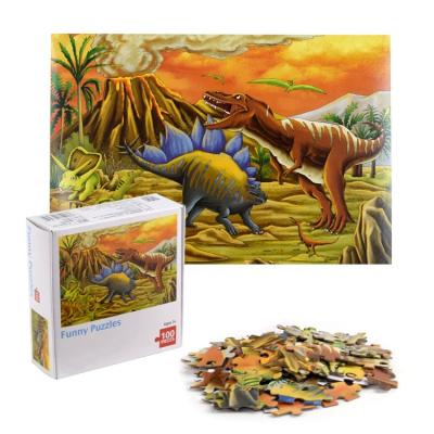 China Cartoon Toy Jigsaw Puzzle Fun 100 Pieces Puzzle Game Kids Intelligent IQ Training Toy Puzzle Custom Printing for sale