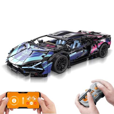 China Legoi Hot Sale Non-Toxic Eco-Friendly Non-Toxic Kids Toys RC Car 4WD Electric Remote Control Building Lamborghin Supercar Building Gift For Kids for sale