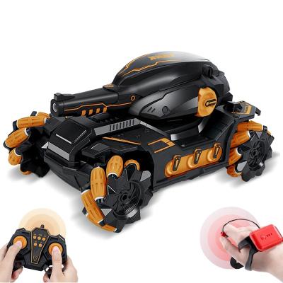 China Hot Selling Wi-Fi Children's 2.4G Water Bomb Tank Car Electric Remote Control Drift Racing 1/16 RC Gesture Control Stunt Shooting Toy Car for sale