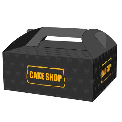 China Black Biodegradable Cake Box Factory Cake And Bakery Boxes Cake Bakery Packaging for sale