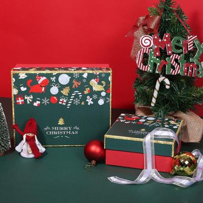 China New Recycled Materials Christmas Ornament Gift Packaging Boxes With Lids for sale