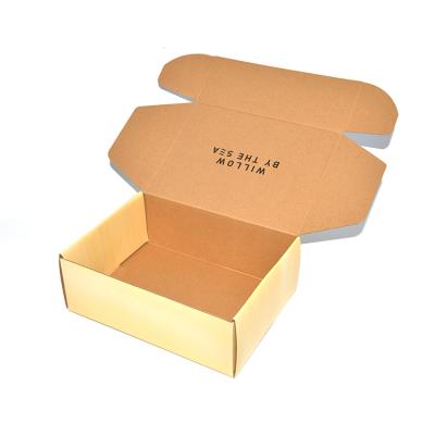 China Recycled Materials Wholesale Custom Single Side Print Design Recycled Logo Printed Corrugated Mailer Box for sale