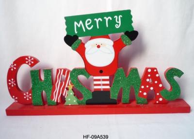 China Christmas Wooden Glitter Words Table Decoration, Santa, Merry Christmas gifts for sale