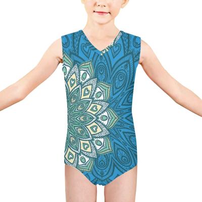 China Hawaii Mandala Print Custom Pattern Beach Kids Swimwear One Piece Swimsuit Children Breathable Custom Swimwear Bikinis for sale