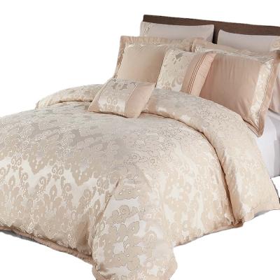 China Nondisposable KOSMOS Bedding Jacquard Fabric Bedding Set Hotel Quality Lace Bed Comforter Set for sale