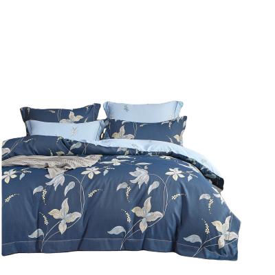 China Nondisposable Printed Silky Soft Sheet Queen Bedding Set for sale