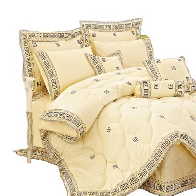 China Wholesale Lace Nondisposable Comforter Embroidery Polycotton Bedding KOSMOS Bedding Set for sale