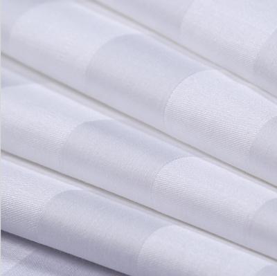 China Anti Pill Ready To Ship Microfiber Hotel Dobby Stripe 105gsm Bedding Fabric for sale