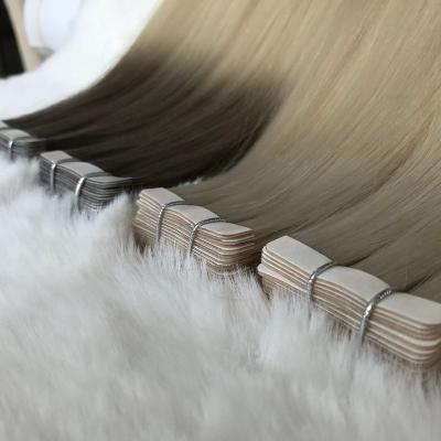 China Water Wave 2024 Keratin Suppliers Double Drawn Skin Original Invisible Real Raw 100 Hair Virgin Tape In Weft Human Remy Hair Extensions for sale