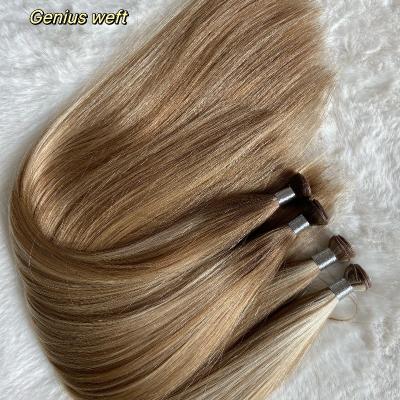 China Silky Straight Wave Direct Factory Supplier Virgin Cuticle Double Drawn Invisible In Hair Genius Weft Hair Extensions Human Hair for sale