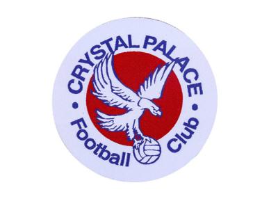 China Laser Cut Custom Woven Clothing Patches For Crystal Palace Football Club Hoddie for sale