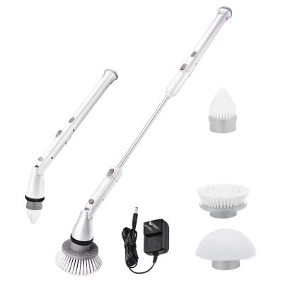 China Sustainable 3.7V Lithium Battery Cleaning Scrubber Sweep Cordless Rotating Electric Cleaning Scrubber With Tube In Toilet Floor Room for sale