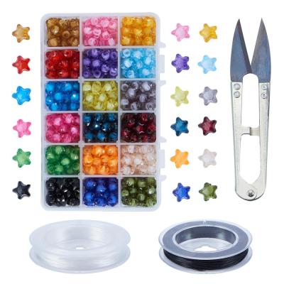 China For DIY Crafts 15 Colors Multi Color Acrylic Star Shape Beads Kit For DIY Bracelet Jewelry Making for sale