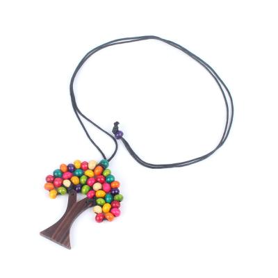 China BOHEMIA Necklace Women Bohemian Wood Beads Pendants For Necklace for sale