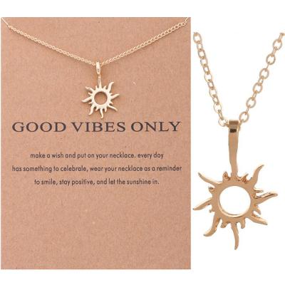 China Popular Female Sun God Necklace Sun God Necklace Clavicle Chain Pendant Necklace for sale