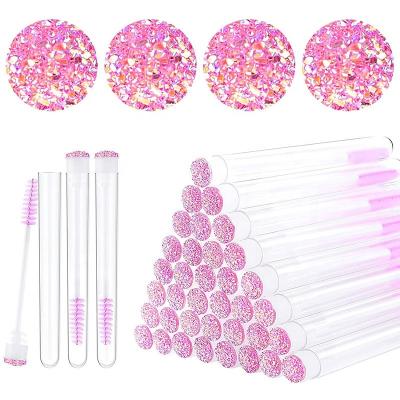 China Prevents Eyebrow Brushes From Getting Dusty Reusable Eyelash Brush Tube Disposable Eyelash Wands Case Eyebrow Brush Drill Bottom Dustproof Memory Remover Tubes for sale