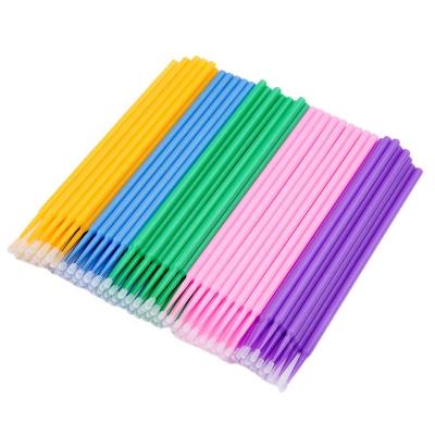 China Disposable Eyelash Extension Tools 100pcs/Bag Different Micro Extension Detergent Eyelash Brushes Applicators Disposable Eyelash Extension Tools for sale