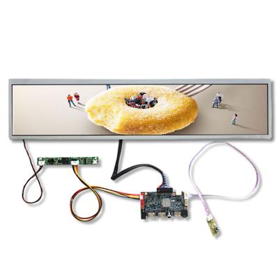 China Bar type 19 inch 1920x360 IPS ultra wide stretched bar lcd display for digital signage 19