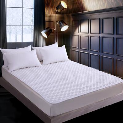 China White Anti Dust Mite Mattress Protector Hotel Mattress Topper Fitted Cover For Bed for sale