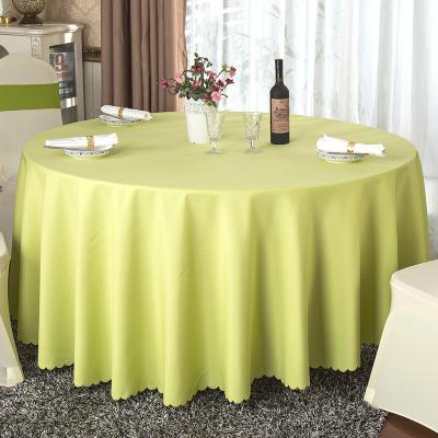 China Oilproof hotel and restaurant tablecloth polyester simple round table cover for sale