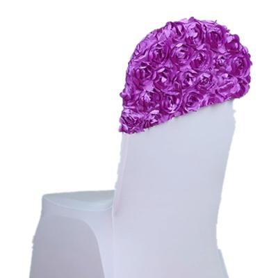 China 2019 New Design Simply White Hotel Dining Stretch Chair Cover Used For Restaurant Wedding Spandex Ruffled Chair Cover for sale