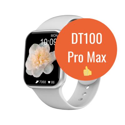 China 2022 Max luxury high quality touch screen reloj DT100 pro smart watch with call calling features long battery life smart watches for sale