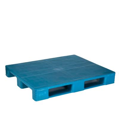 China ZS-T1210G Single Faced 4 Way Recycle HDPE Material Stackable Injection Plastic Pallets Eco-friendly For Factory Warehouse Use for sale