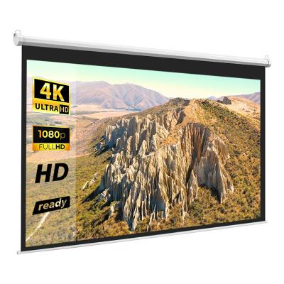 China High Definition Electric Projector White Screen 92