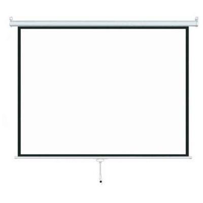 China Best Frame Choice 72in HD Lower Frame Manual Projector Widescreen High Gain Screen For Office, Entertainment - White Matte for sale