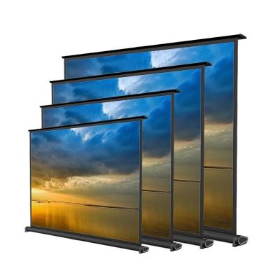 China No Portable Installation Quick Fold Moving Table Projector Screen For Outdoor Video Projector for sale