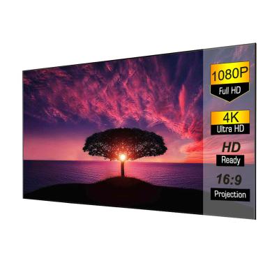 China 4K HD Fresnel Projection Screen Fixed 100 Inch Projection Screen Best View Long Throw Projector Screen For Home Theater-Support 3D 4K Projection for sale